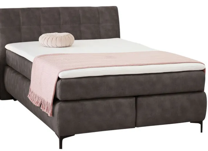 Boxspringbett BIANCA 140 x 200 cm grau