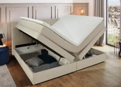 Boxspringbett CASA GRANDE 250 x 215 x 65 cm Beige