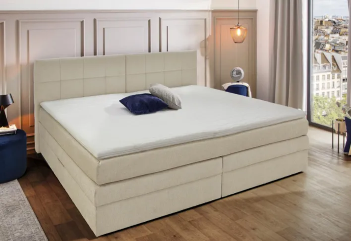 Boxspringbett CASA GRANDE 250 x 215 x 65 cm Beige