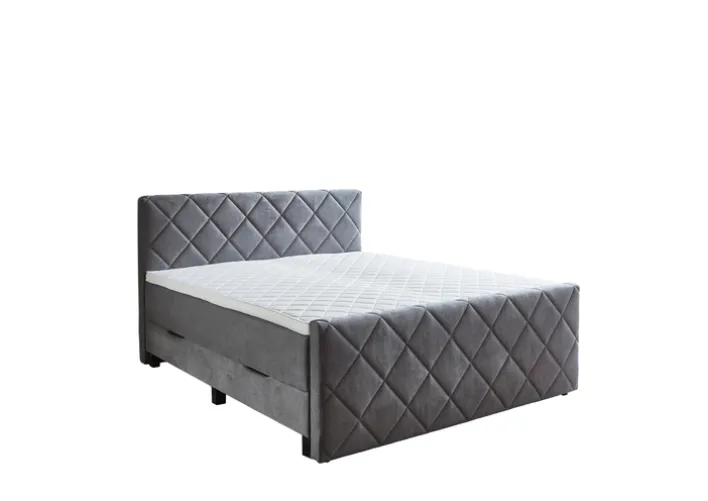 Boxspringbett CHARLIE 180 x 200 cm Silber