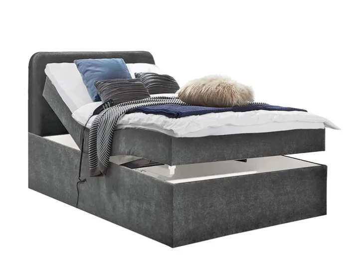 Boxspringbett GABRIOLA 120 x 200 braun-grau