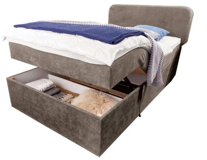 Boxspringbett GABRIOLA 120 x 200 braun-grau