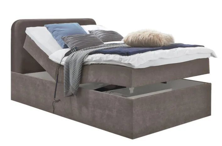 Boxspringbett GABRIOLA 120 x 200 braun-grau