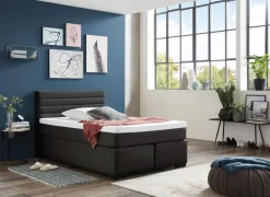 Boxspringbett GIANNI 140 x 200 cm anthrazit