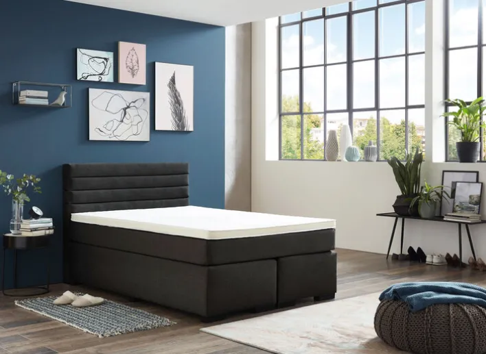 Boxspringbett GIANNI 140 x 200 cm anthrazit