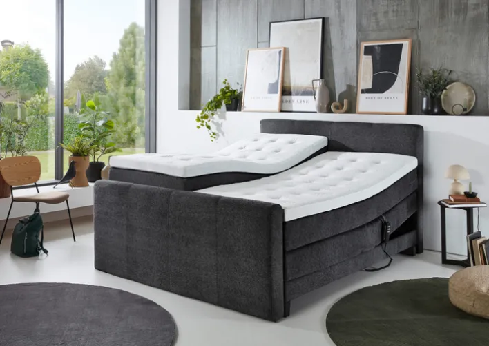 Boxspringbett LOCKPORT 180 x 200 cm anthrazit