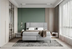 Boxspringbett LUCIO 180 x 200 cm grau