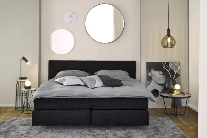 Boxspringbett MALMÖ 180 x 200 cm anthrazit