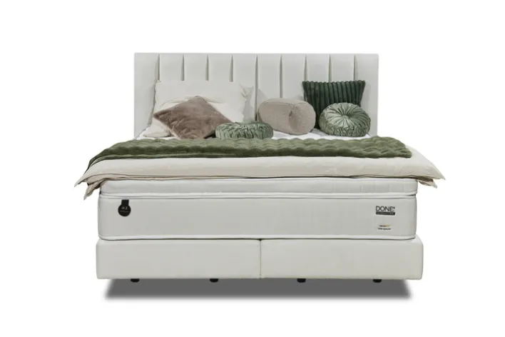 Boxspringbett PALERMO 180 x 200 cm weiß