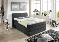 Boxspringbett PAULA 140 x 200 cm anthrazit