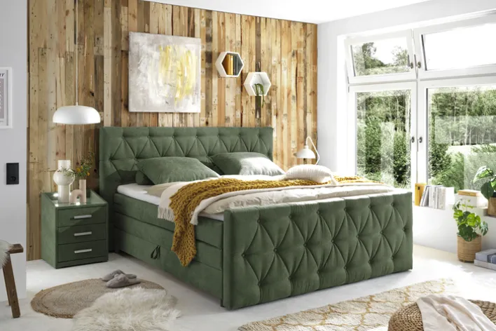 Boxspringbett RIO 180 x 200 cm grün