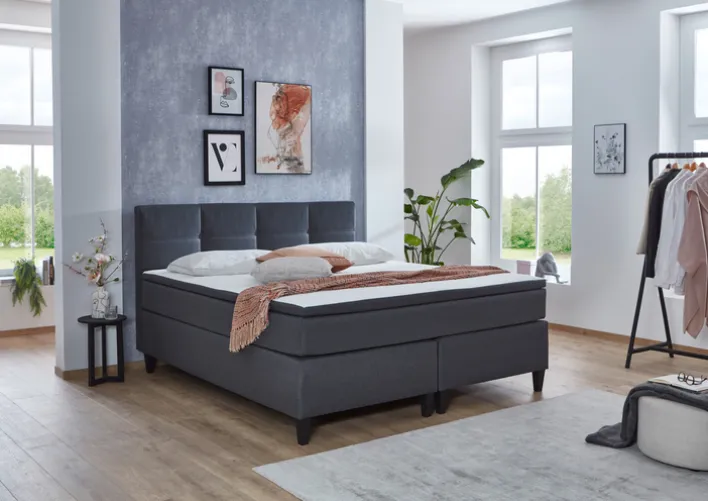 Boxspringbett SURREY 180x200 cm anthrazit