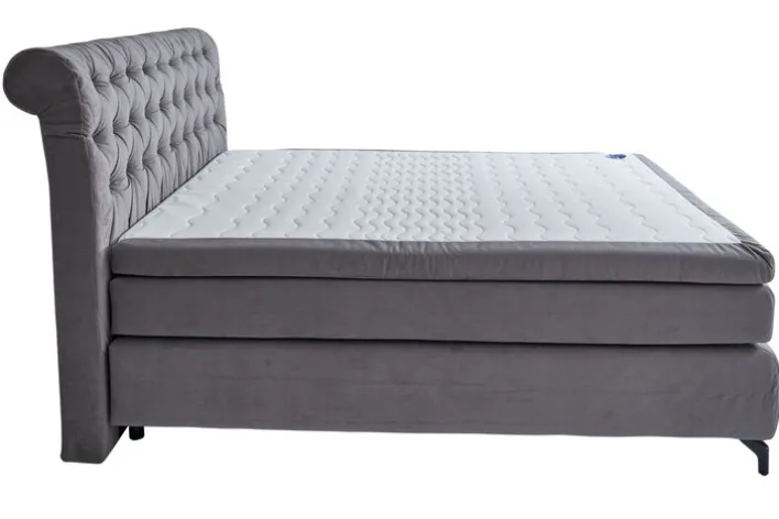 Boxspringbett SVENJA 180 x 200 cm grau