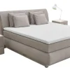 Boxspringbett TASSIA 160 x 200 cm Stoffbezug beige-grau