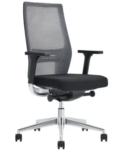 Bürostuhl 62 x 109 x 57 cm schwarz/ alufarben