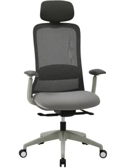 Bürostuhl KAYA grau/ alufarbig