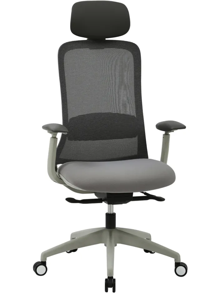 Bürostuhl KAYA grau/ alufarbig