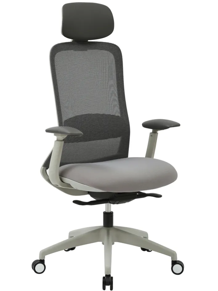 Bürostuhl KAYA grau/ alufarbig