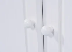 Buffet ADRIAN 88x198x43 cm Massivholz Kiefer weiß