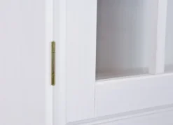 Buffet ADRIAN 88x198x43 cm Massivholz Kiefer weiß