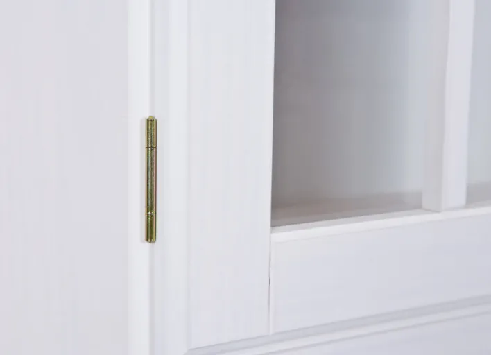 Buffet ADRIAN 88x198x43 cm Massivholz Kiefer weiß