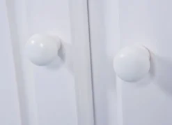 Buffet FELIX 130x198x43 cm Massivholz Kiefer weiß