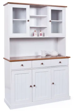 Buffet JACOB 6.2 weiß Massivholz / braun