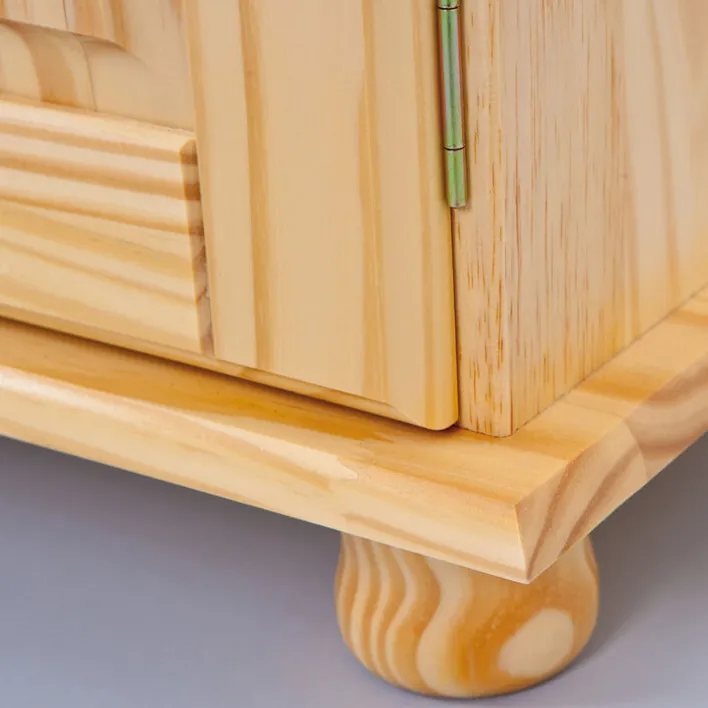 Buffet LUIS 130x198x43 cm Massivholz Kiefer Natur