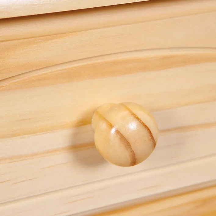 Buffet LUIS 130x198x43 cm Massivholz Kiefer Natur