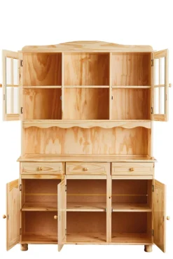 Buffet LUIS 130x198x43 cm Massivholz Kiefer Natur