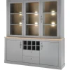 Buffetschrank CHAMBORD 183 x 206 cm hellgrau/braun
