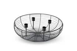 casaNova Weihnachtsdekoration Adventskranz 10 cm Schwarz