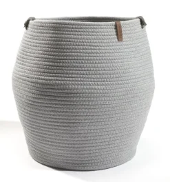 casaNOVA Aufbewahrungskorb rund 40 cm hellgrau