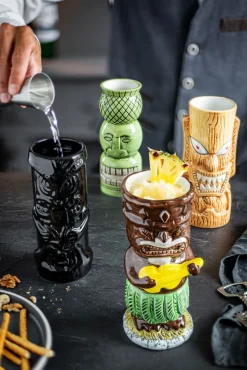 casaNOVA Becher-Set TIKI 4-teilig mehrfarbig Dolomit