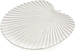 casaNOVA Dekoteller Fächerblatt 26 cm weiß