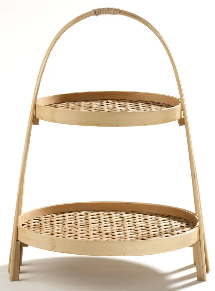 casaNOVA Etagere 2 Stöckig 44 cm Bambus