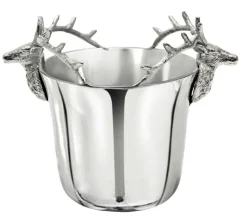 casaNOVA Flaschenkühler Hirsch 33 cm silberfarbig