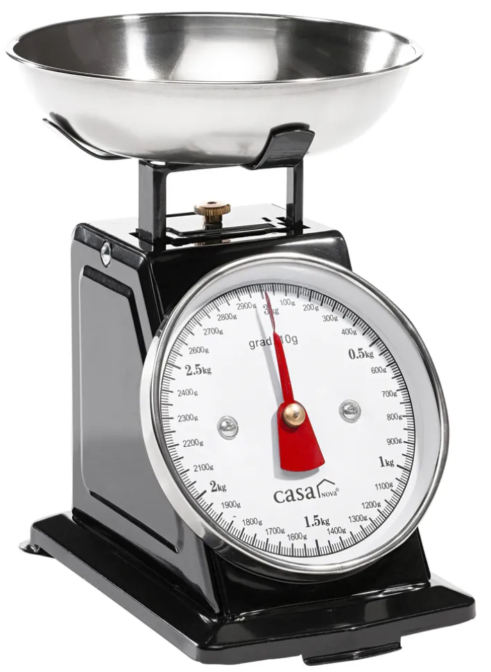 casaNOVA Küchenwaage Metall/Edelstahl schwarz