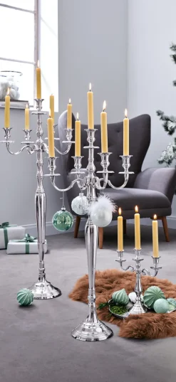 casaNOVA Kerzenleuchter SCHNEEZAUBER 80 cm