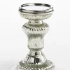 casaNOVA Kerzenständer klein 16 cm silberfarbig