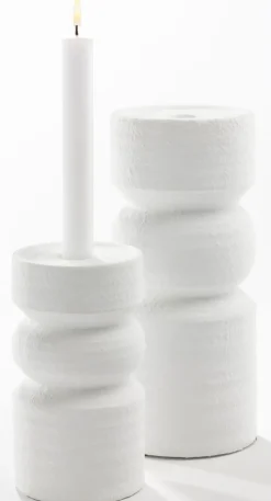 casaNOVA Kerzenständer klein 20 cm weiß