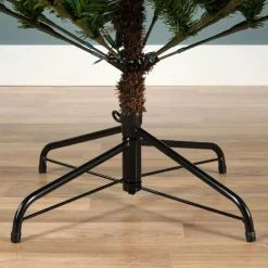 casaNOVA Künstlicher Weihnachtsbaum mit LED-Beleuchtung Kunststoff/Metall 240 x 152 x 152 cm Grün/Schwarz