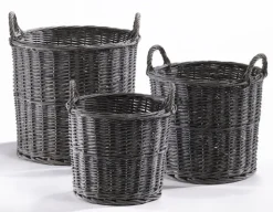 casaNOVA Korb mit 2 Henkel MITTERNACHT 41 cm