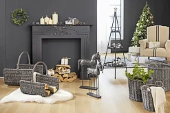 casaNOVA Korb mit 2 Henkel MITTERNACHT 41 cm