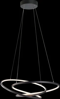 casaNOVA LED Pendelleuchte SPIRO 63 cm sch´warz