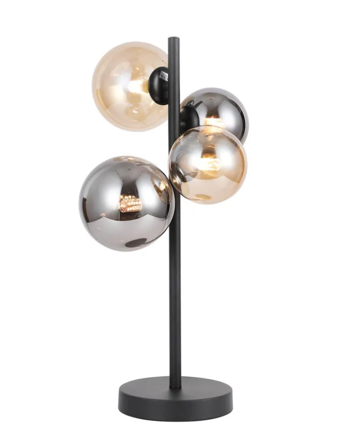 casaNOVA LED Retrofit Tischlampe ESFERA schwarz /rauch /bernstein