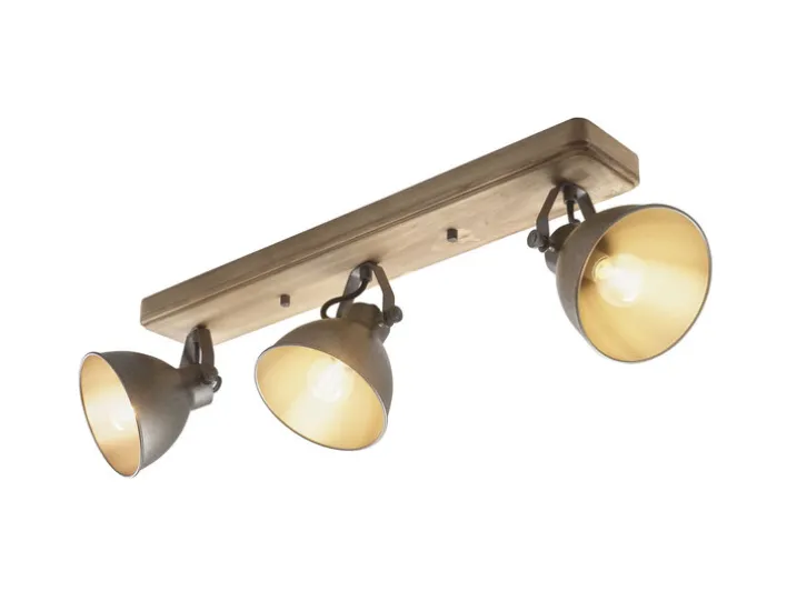 casaNOVA Retrofit Deckenlampe TIMBER 3 Spots