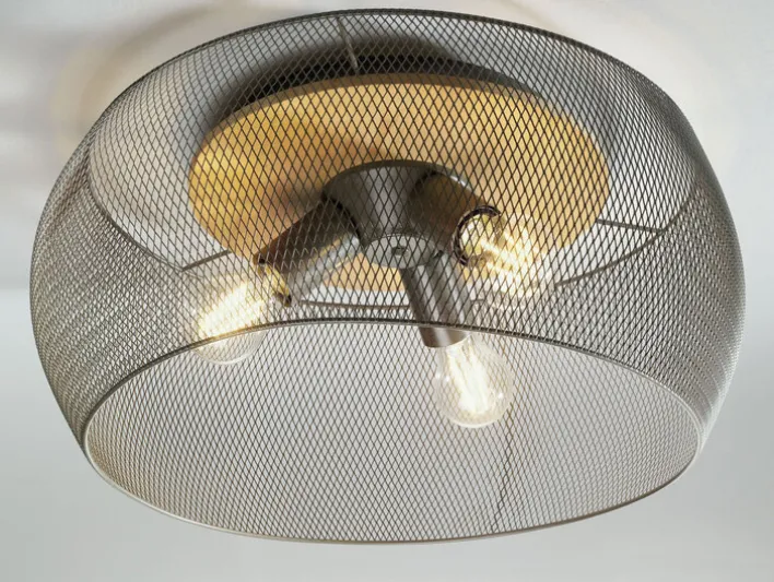 casaNOVA Retrofit Deckenlampe RESI 50 cm schwarz /Holz