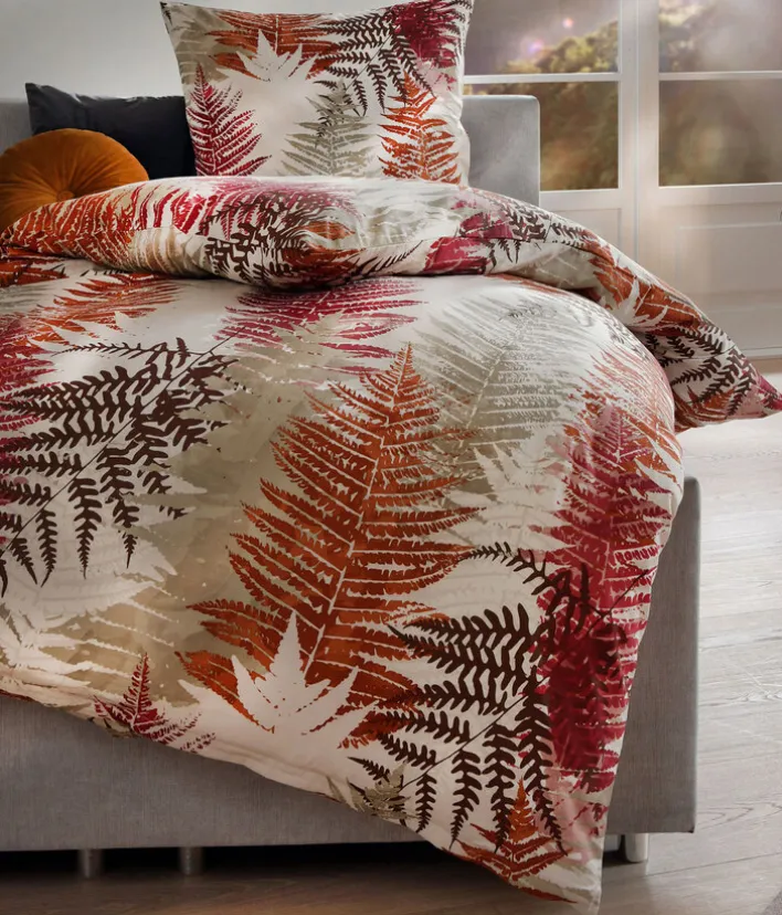 casaNOVA Satin-Bettwäsche REGINA 135 x 200 cm terra