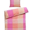 casaNOVA Seersucker-Bettwäsche AURELIA 135 x 200 cm pink/orange